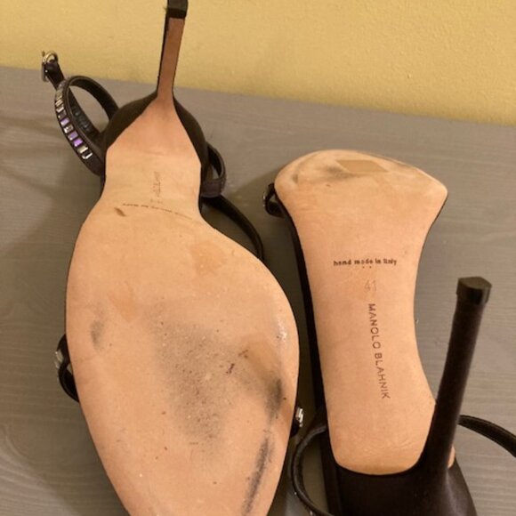 Manolo Blahnik rhinestone sandals, size 41 - Picture 3 of 3